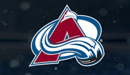 Colorado Avalanche logo bumper slide on a dark background