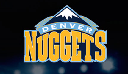 Denver Nuggets logo bumper slide on a dark background
